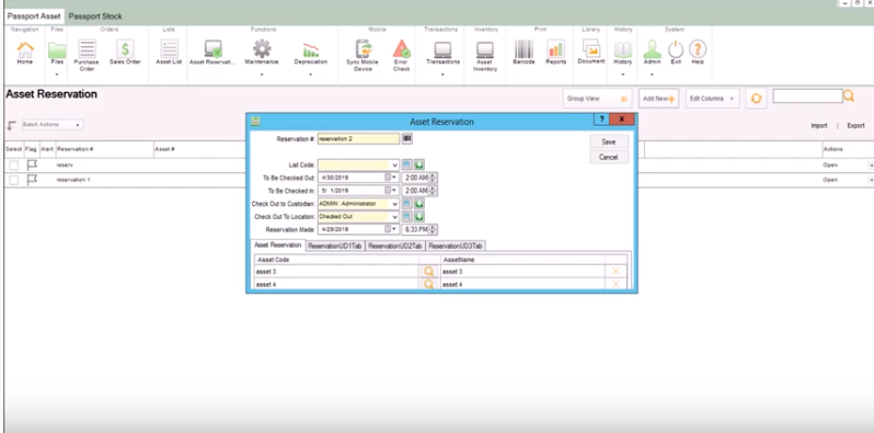 Asset Tracking System | Reservation Feature | V018