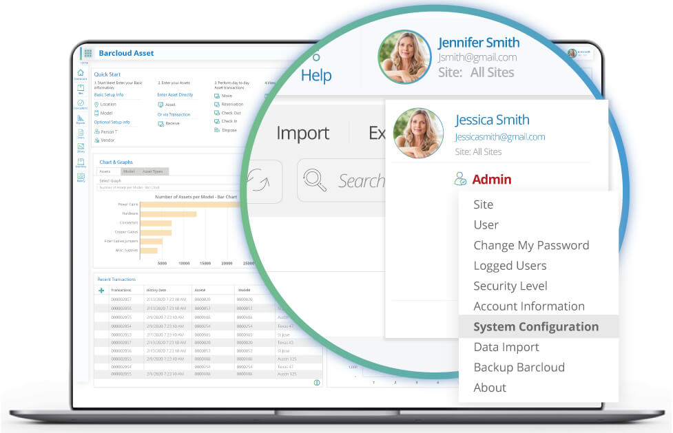 asset tracking check-out-in configurations image