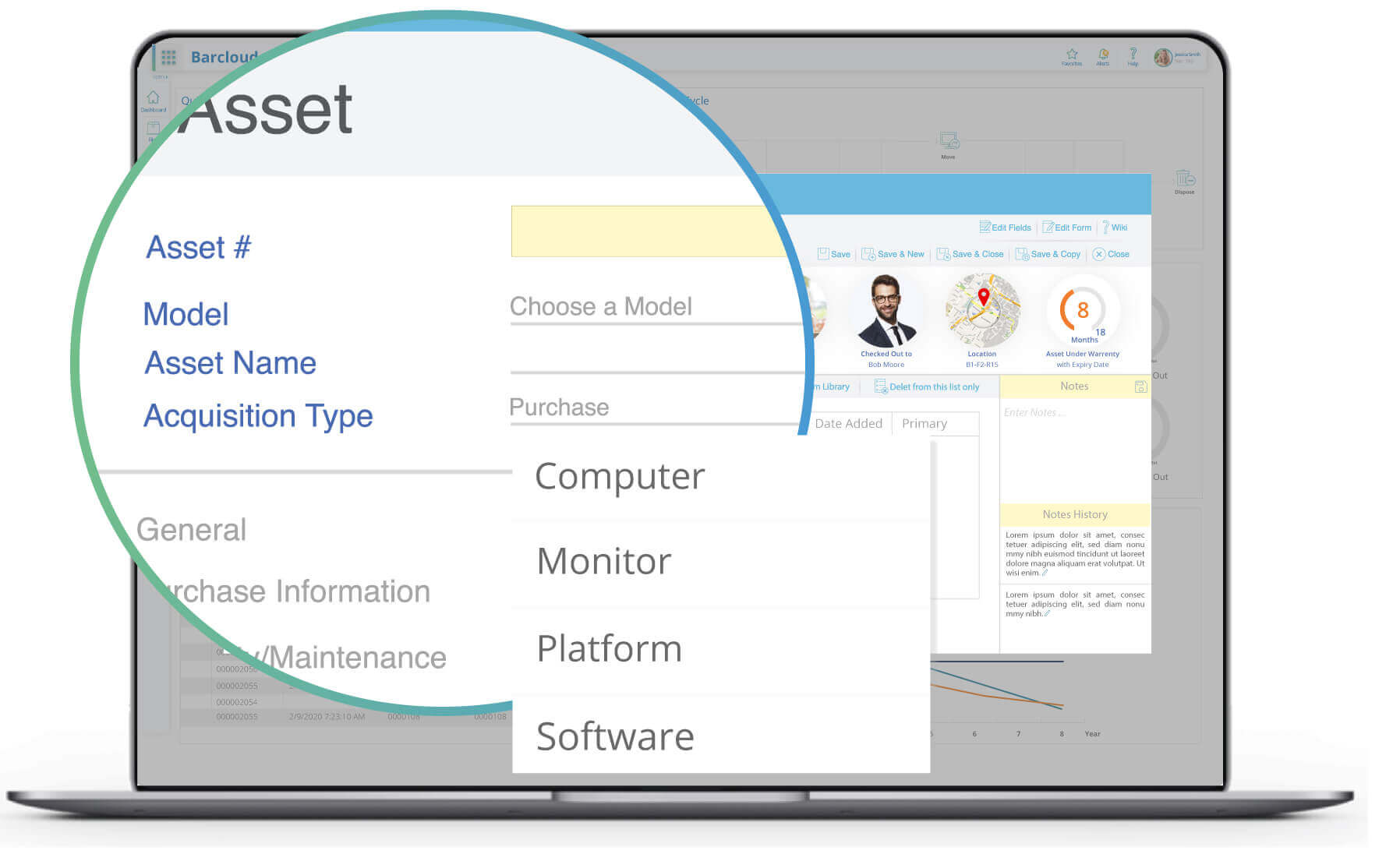 Asset tracking information technology image