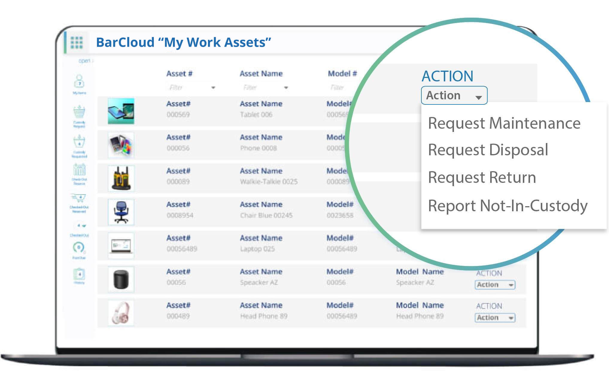 Asset tracking information technology image