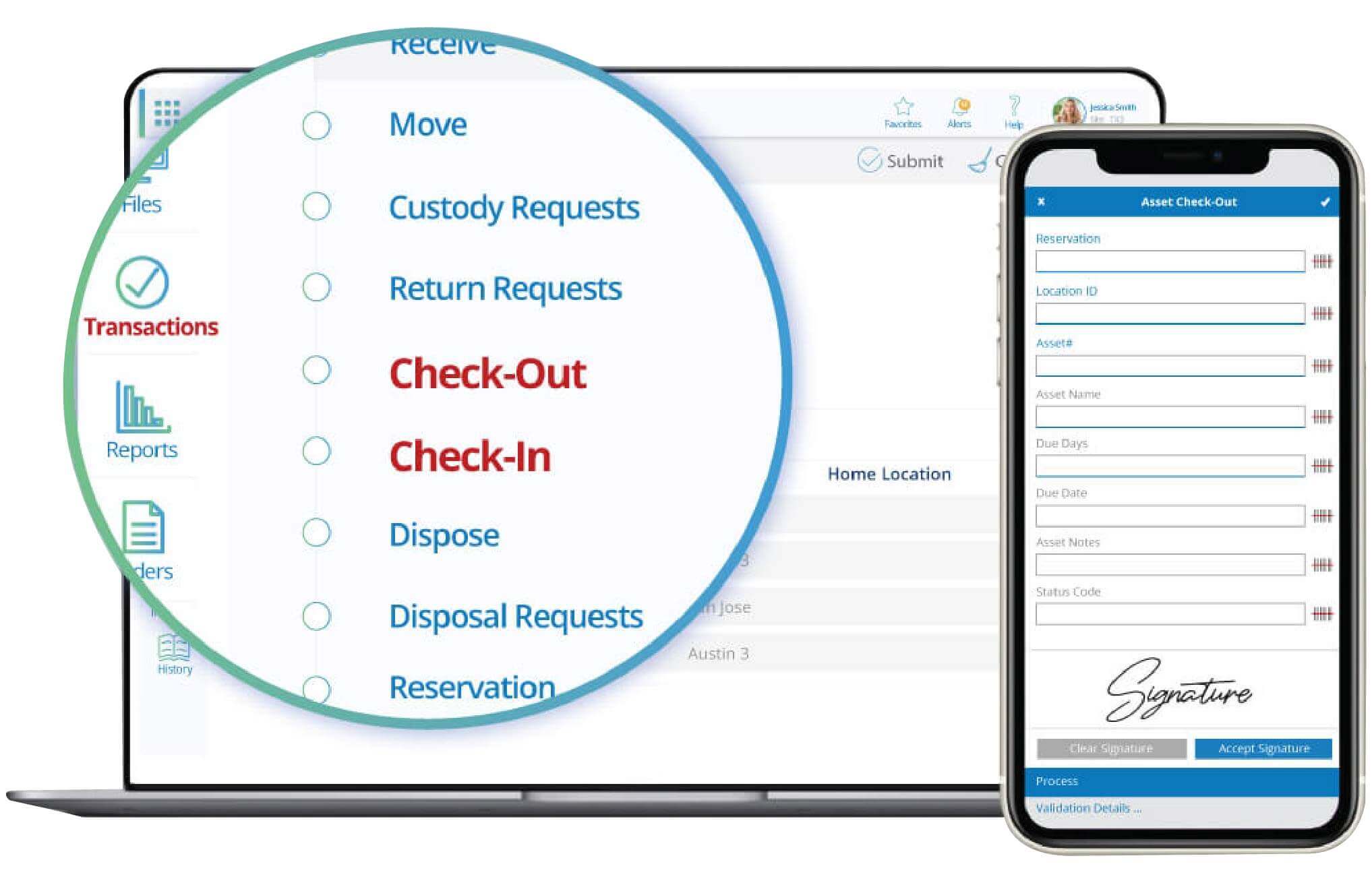 Asset tracking information technology image