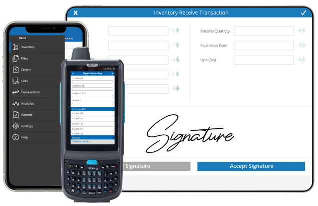 perform warehouse barcode inventory tasks remotely