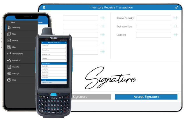 perform barcode inventory tasks remotely