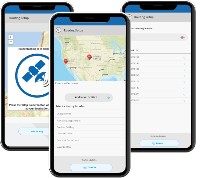 asset tracking routing options